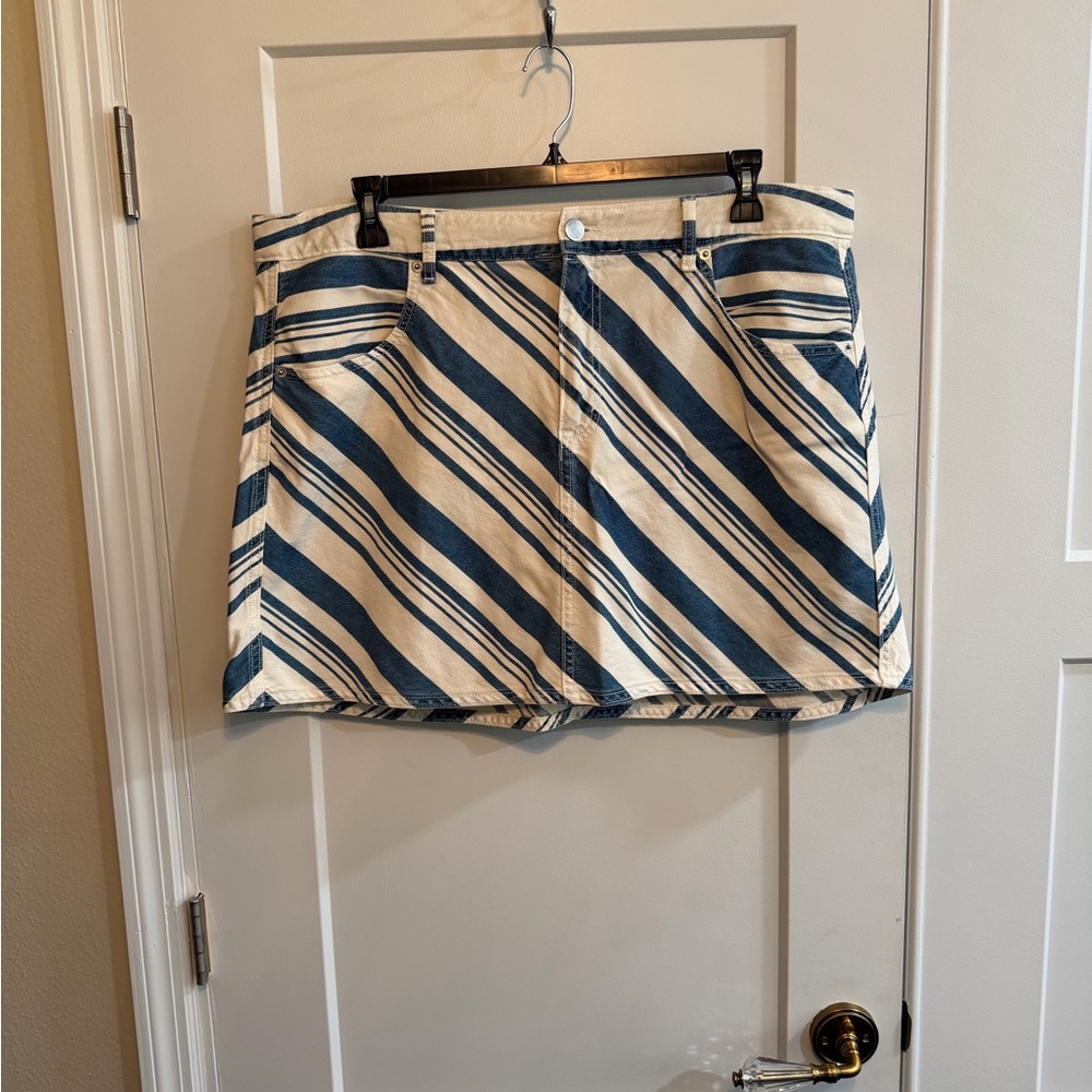 Universal Thread Diagonal Striped Mini Skirt - image 1